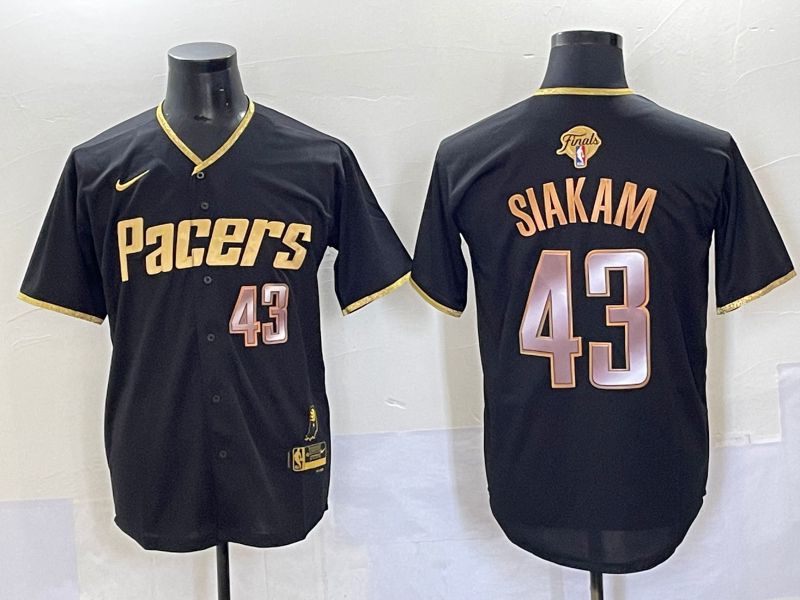 Men 2025 Indiana Pacers #43 Siakam Black Joint Name NBA Jersey style 4->->NBA Jersey